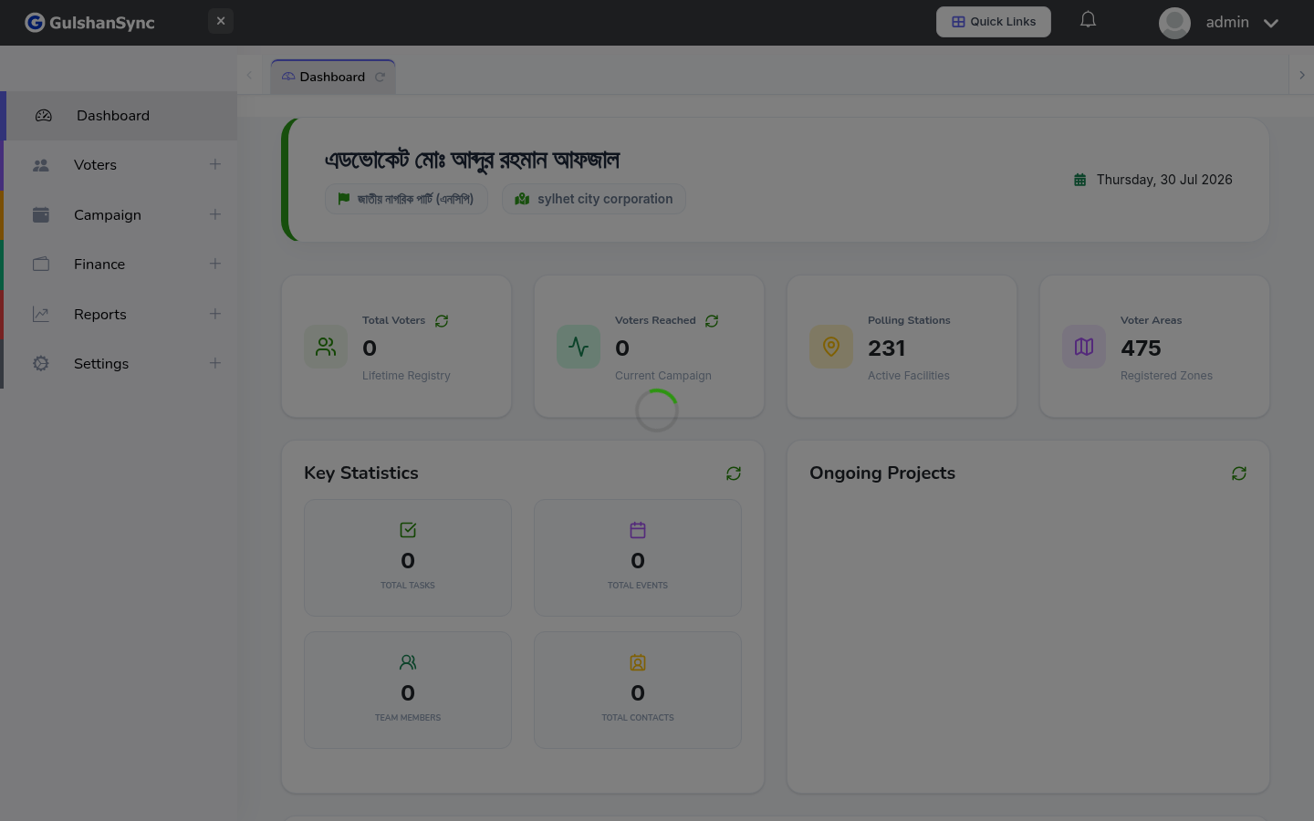 Income page